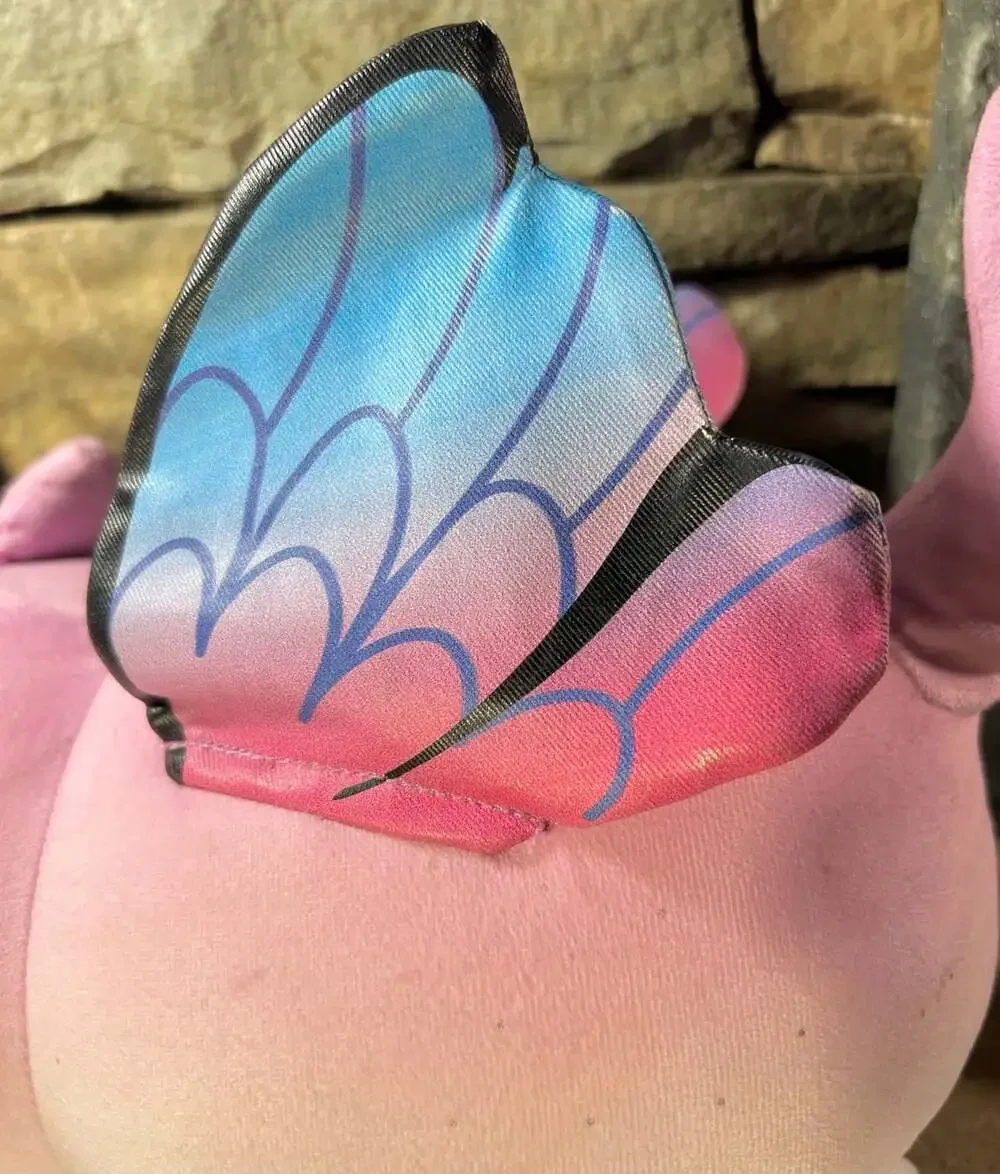Catface Fantasy Butterfly Floral Fairy Cat Large Pink Plush Stuffed Animal Toy
